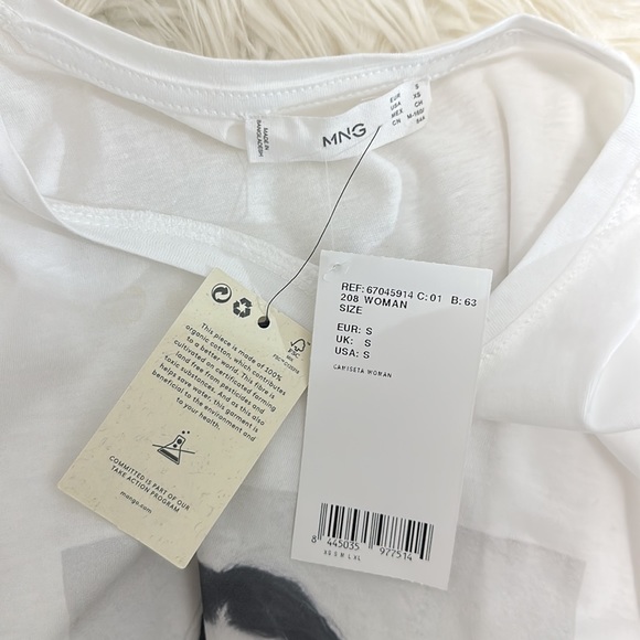 NWT MANGO WOMEN’S PRINTED T-SHIRT - Picture 8 of 8